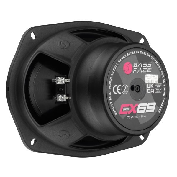 Bassface INDY CX69  - głośniki odseparowane, rozmiar midbasu 6x9cala, moc RMS 2x80W